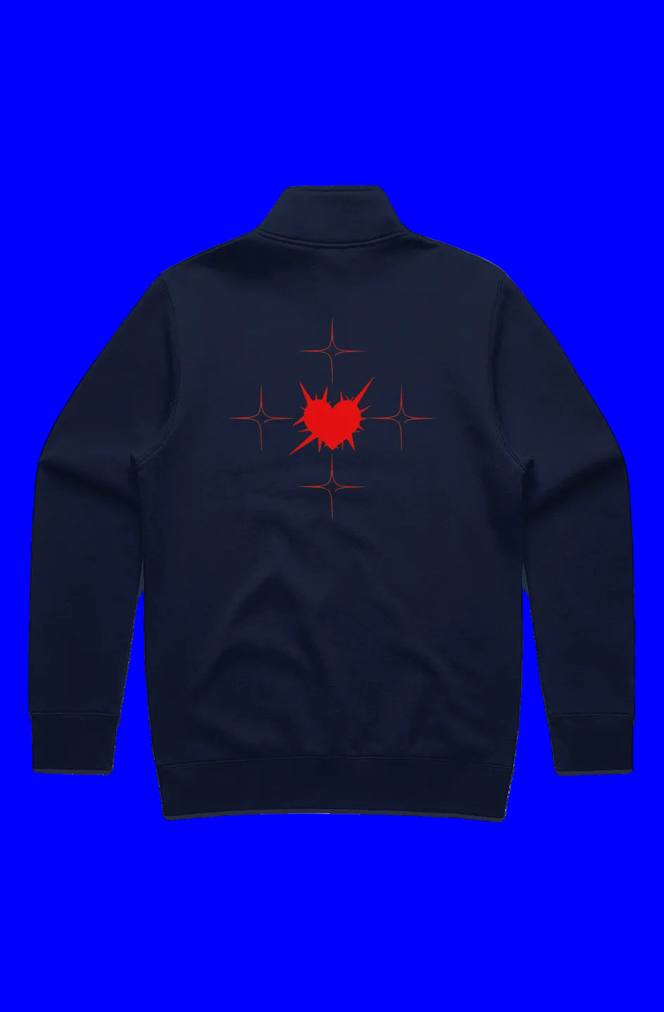MENS STENCIL HALF ZIP